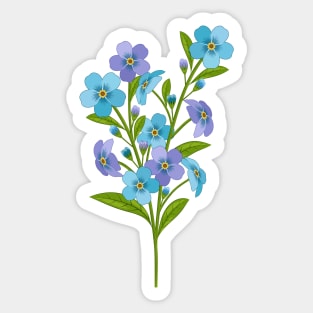 Forget Me Not Flowers Sticker